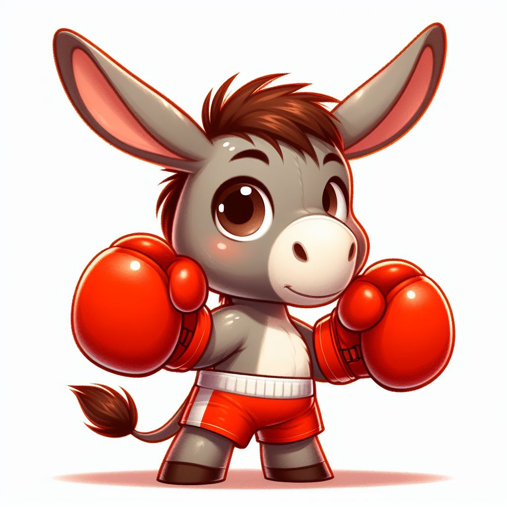 Boxing Baby Democrat Donkey